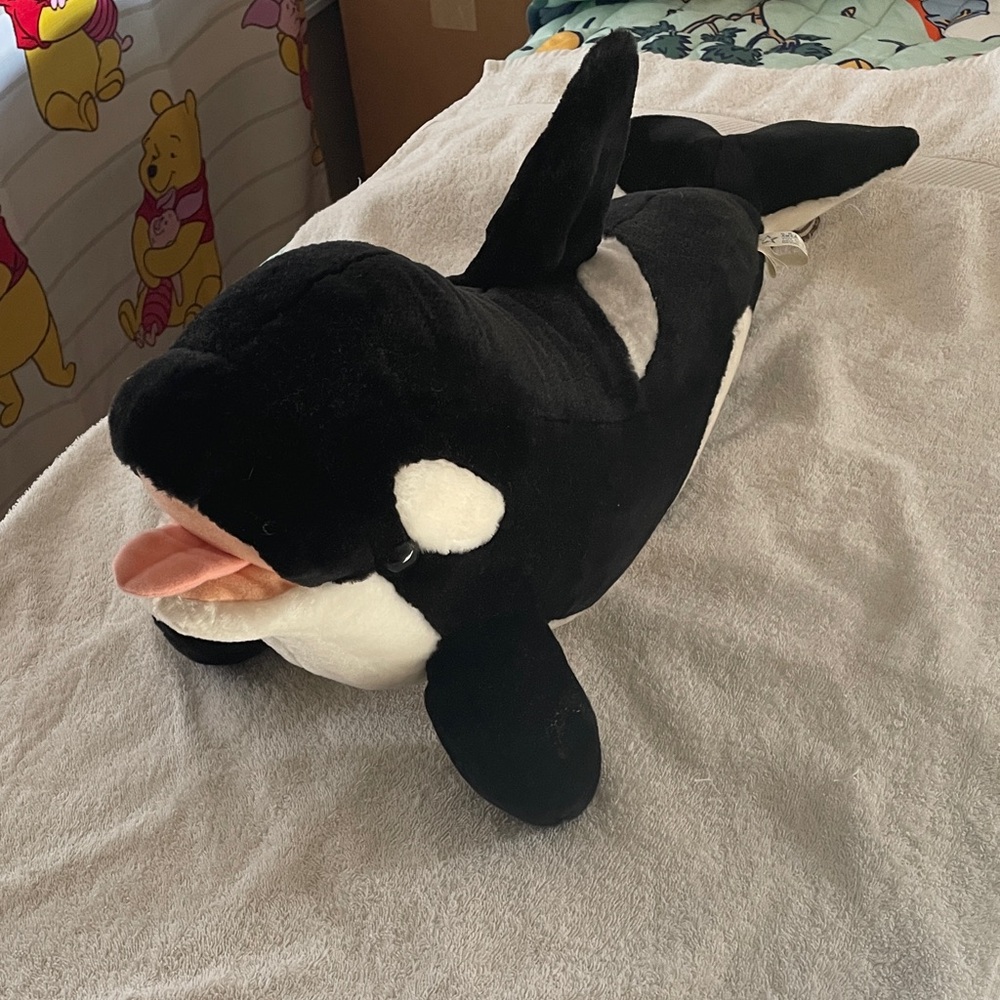 Black and White Orca Plush Toy